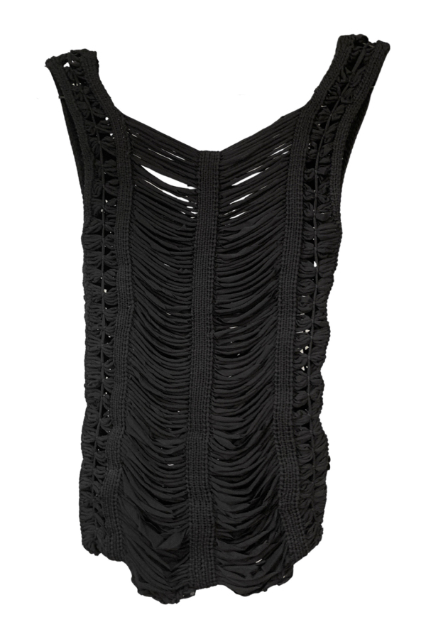 Jean Paul Gaultier Black top with weave Black