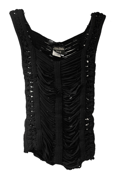Image of Jean Paul Gaultier Black top with weave