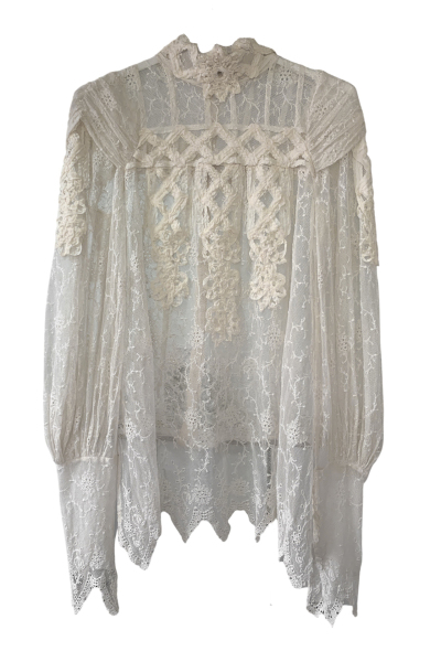 Image of RED Valentino Beige lace blouse
