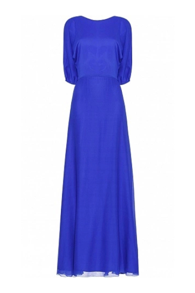 Image of Laroom Blue maxi dress with an open back