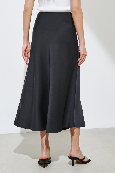 Image 4 of Present Simple Black midi skirt DIANA