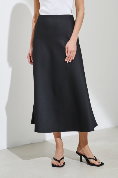 Image 5 of Present Simple Black midi skirt DIANA