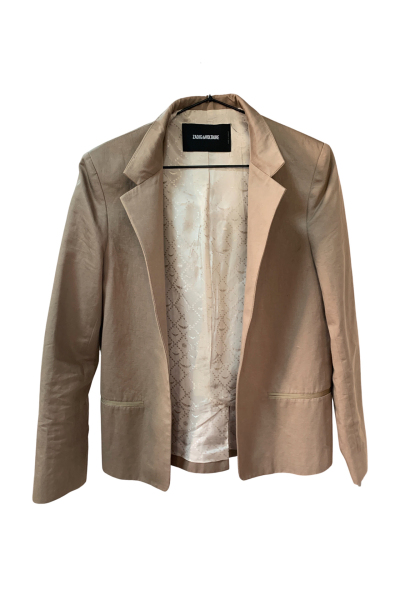 Image of Zadig&Voltaire Beige jacket with stand-up collar