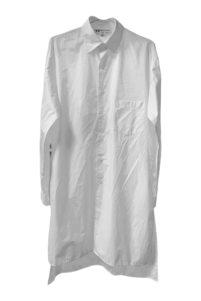 Image of Y-3 White shirt dress with logo