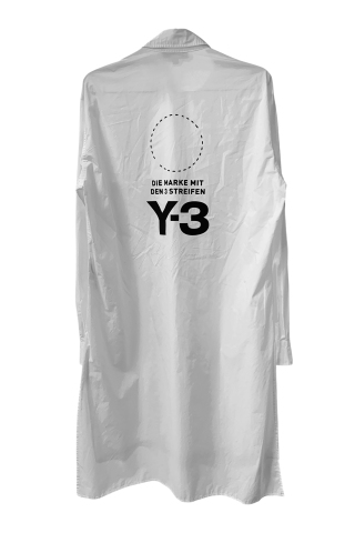 Y-3 White shirt dress with logo White