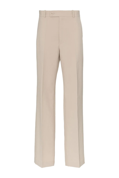 Image of Helmut Lang Beige trousers with a classic cut