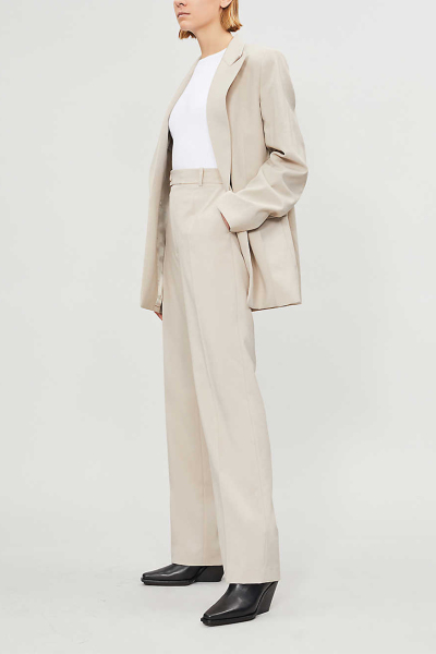 Image 2 of Helmut Lang Beige trousers with a classic cut