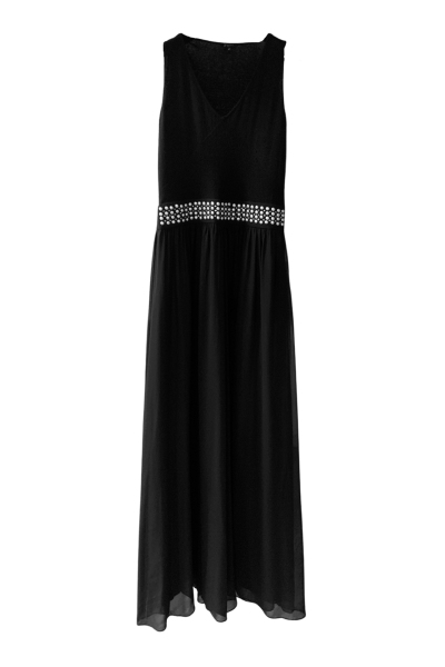 Image of Faith Connexon Black dress with a semi-transparent skirt