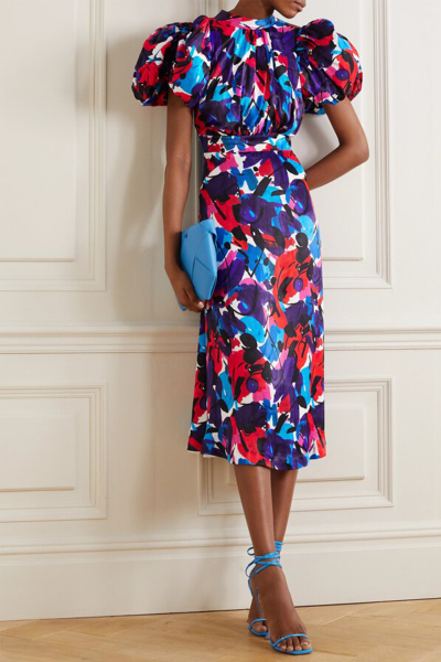 Image 3 of Rotate Multicolored dress with flounced sleeves