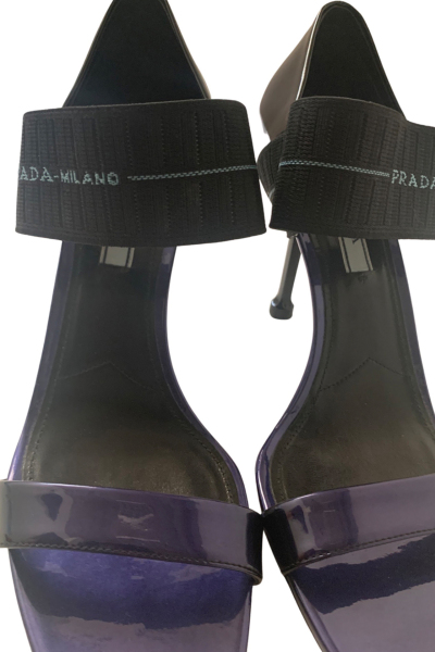 Image 4 of Prada Blue patent leather sandals