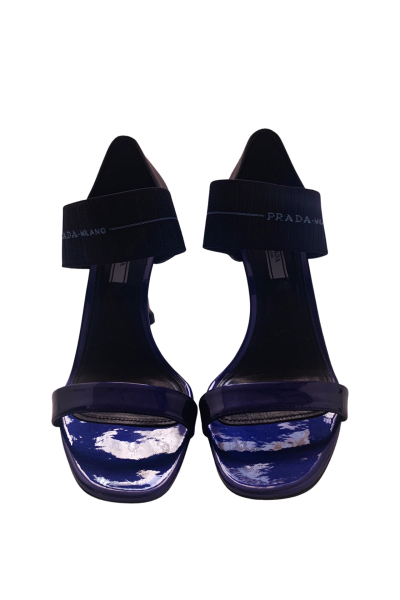 Image 3 of Prada Blue patent leather sandals