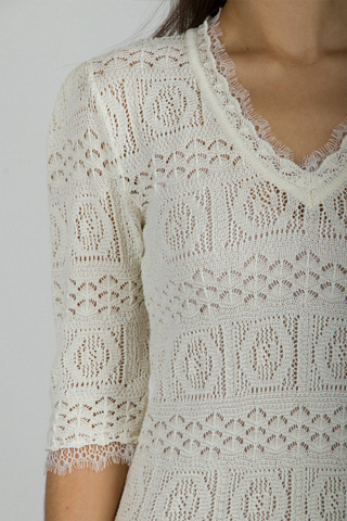 Blumarine Milk knit dress White