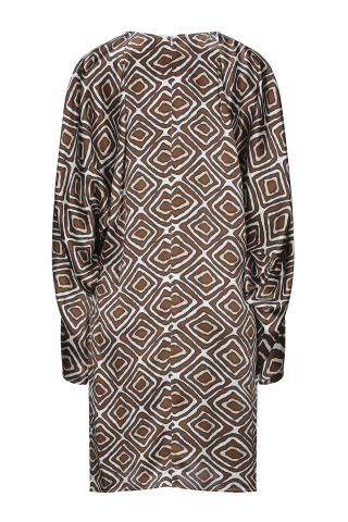 Eleventy Brown dress with geometric print Brown