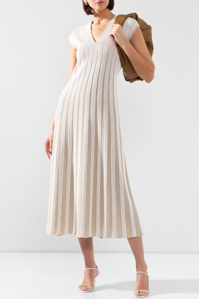 Image 2 of Loro Piana Beige pinstripe dress