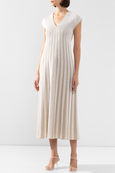 Image 3 of Loro Piana Beige pinstripe dress