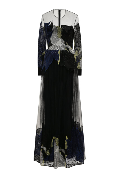 Image of Elie Saab Multicolored floor-length dress