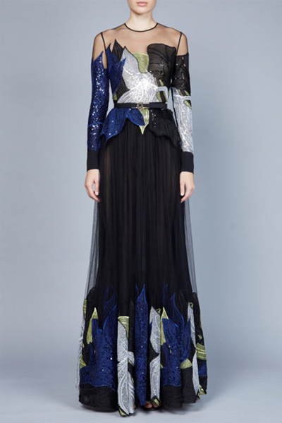 Image 4 of Elie Saab Multicolored floor-length dress