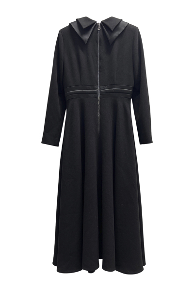 Image 2 of Azzure di Arrune Black wool midi dress
