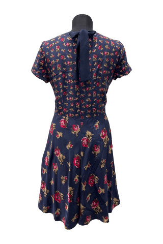 Brooks Brothers Blue dress with rose print Blue