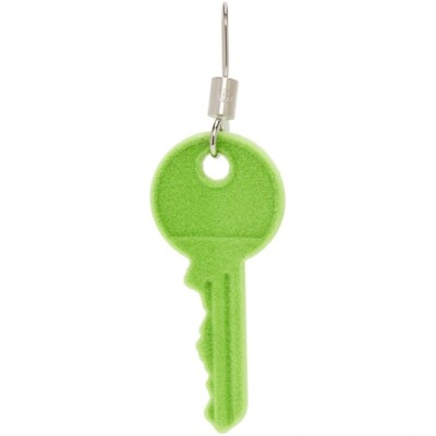 Image of MM6 Maison Margiela Green Flocked Key Single Earring