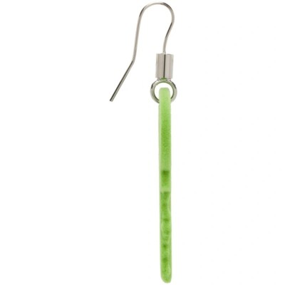 Image 4 of MM6 Maison Margiela Green Flocked Key Single Earring