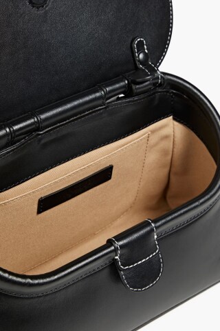 JW Anderson Black chain-embellished leather bag Black
