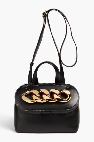 Image of JW Anderson Black chain-embellished leather bag