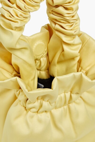 Image 3 of Ganni Yellow satin bucket bag