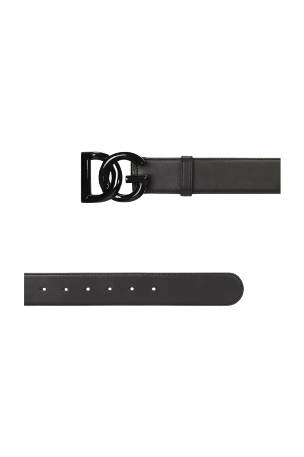 Dolce & Gabbana Black logo-buckle belt Black