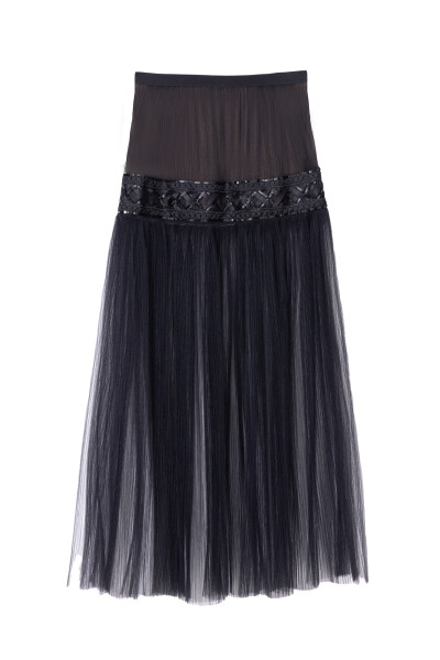 Image 2 of Chanel Black pleated skirt