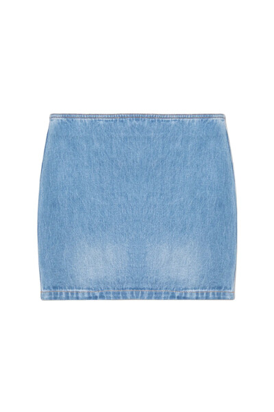 Image of Versace Blue denim mini skirt