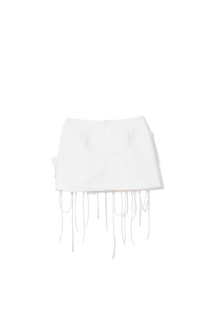 Maison Bohemique White mini skirt with crystal White