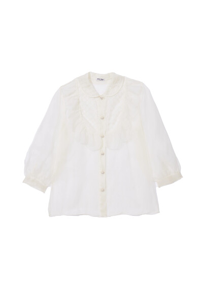 Image 1 of Miu Miu Beige tulle blouse