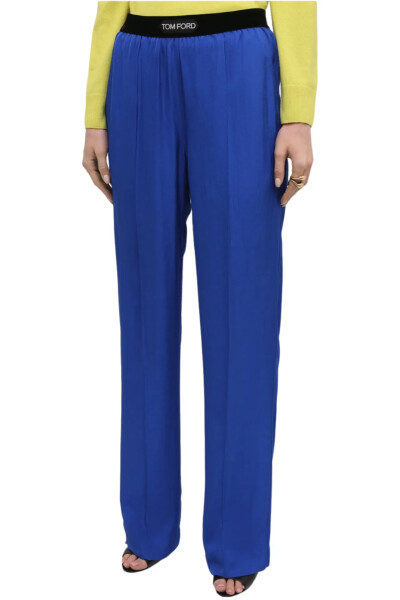 Image 3 of Tom Ford Blue satin trousers