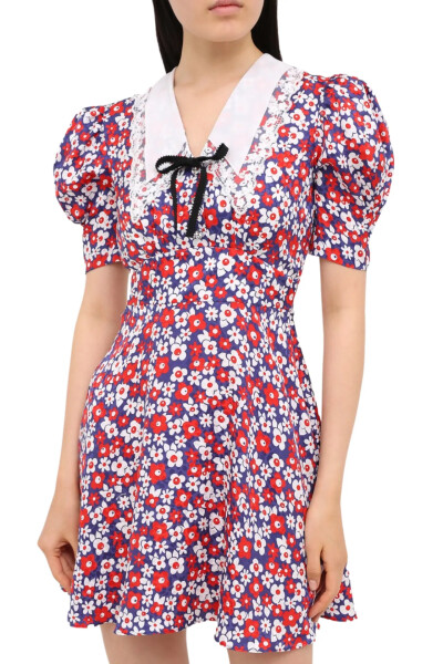 Image 3 of Miu Miu Multi-colored dress with floral print