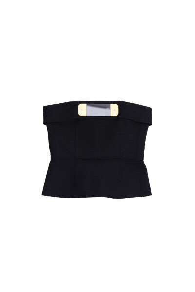 Image of Tom Ford Black top with zipper on the back
