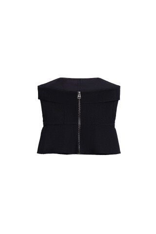 Tom Ford Black top with zipper on the back Black