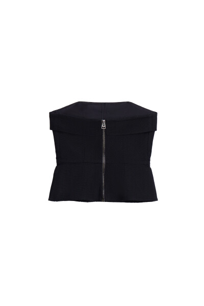 Image 2 of Tom Ford Black top with zipper on the back
