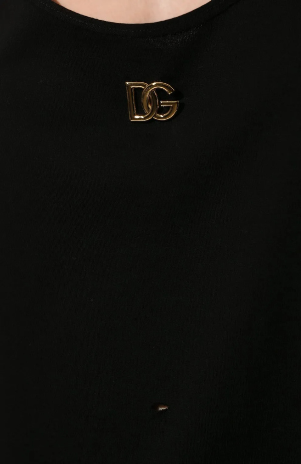 Dolce & Gabbana Black cotton top Black
