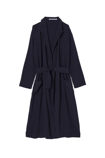 Image of Alessandra Rich Black silk long jacket