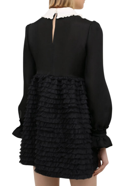 Image 4 of Miu Miu Black Silk Dress