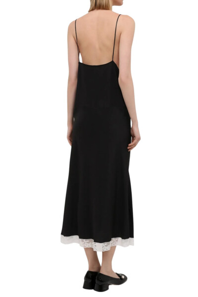 Image 4 of Miu Miu Black dress silk chemise