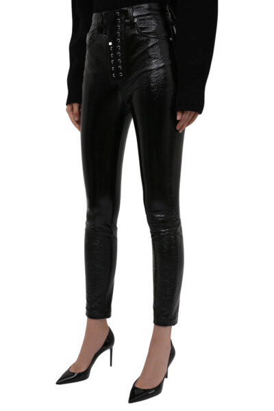 Image 3 of Dolce & Gabbana Black trousers with corset lacing