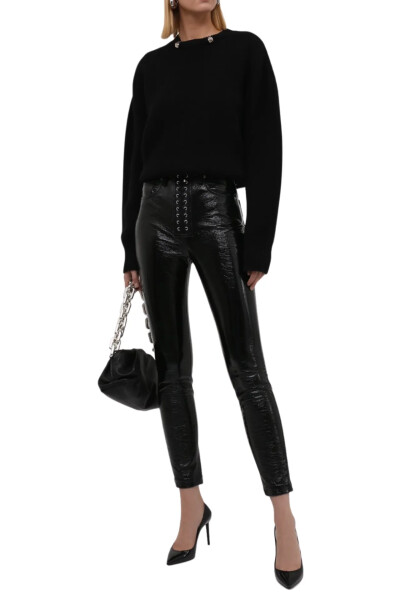 Image 2 of Dolce & Gabbana Black trousers with corset lacing