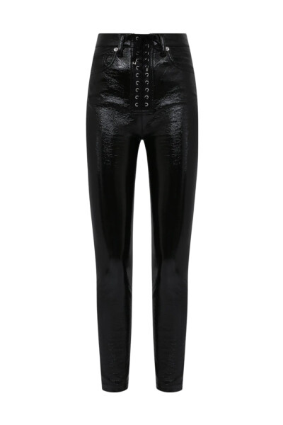 Image of Dolce & Gabbana Black trousers with corset lacing