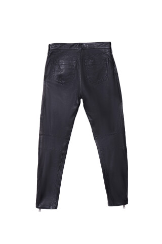 Polo Ralph Lauren Black leather trousers Black