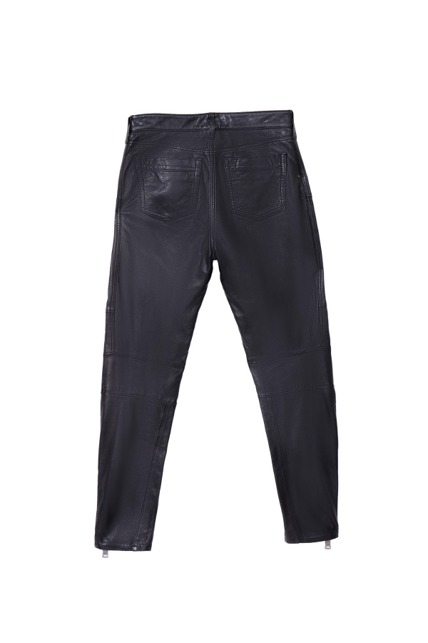 Polo Ralph Lauren Black leather trousers Black