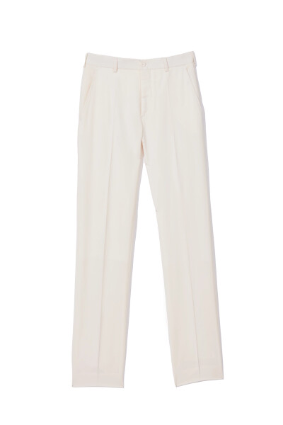 Image of Ralph Lauren Ivory wool trousers