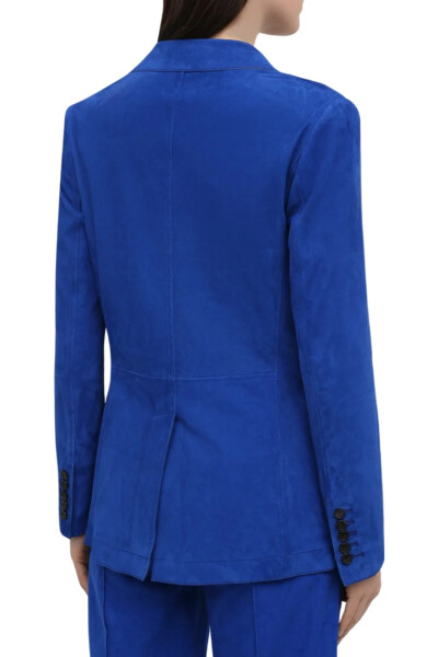 Image 4 of Tom Ford Bright blue suede jacket