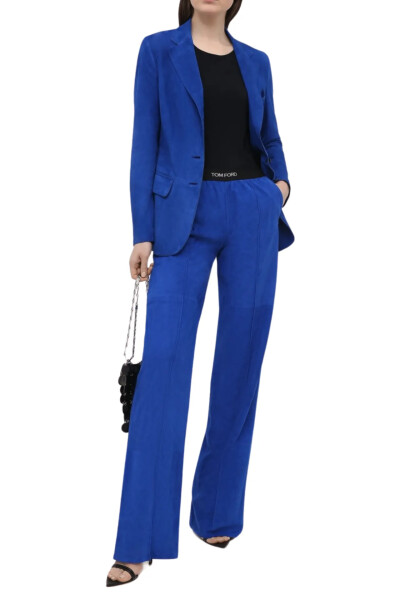 Image 2 of Tom Ford Bright blue suede jacket